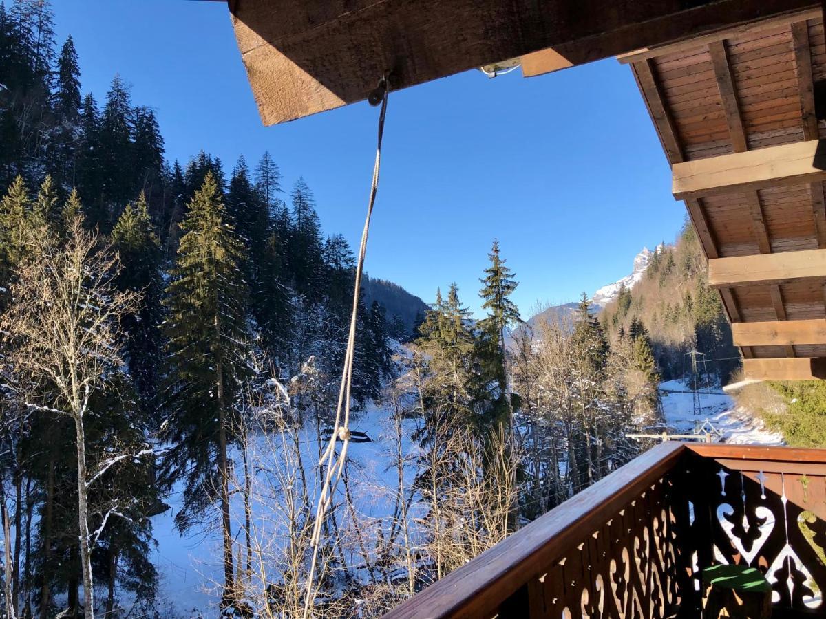 Chalet en pleine nature avec 2 appartements pour 6 ou 8 qui peuvent être réunis en 1 pour 14 personnes Saint-Gervais-les-Bains Extérieur photo